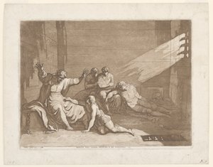 Hrabia Ugolino della Gherardesca ze swoimi synami i wnukami w więzieniu autorstwa Felice Giani
