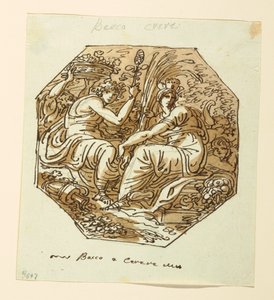 Rysunek, Bachus i Ceres, 1800-1825 autorstwa Felice Giani