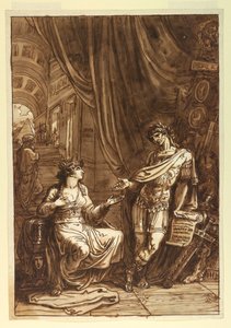 Rysunek Kleopatra błagająca O, ok. 1820 r. autorstwa Felice Giani