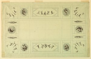 Rysunek, Palazzo Quirinale, Rzym, 1812 r. autorstwa Felice Giani