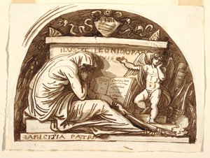 Rysunek, Pomnik nagrobny Leonidy Spady, 1815 r. autorstwa Felice Giani