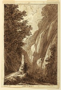 Rysunek Droga do Capraroli, ok. 1813 r. autorstwa Felice Giani