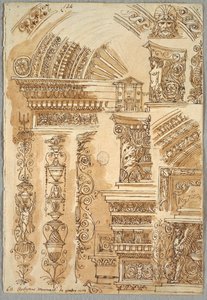 Fasada Santa Cecilia w Bolonii; Studia architektoniczne autorstwa Felice Giani