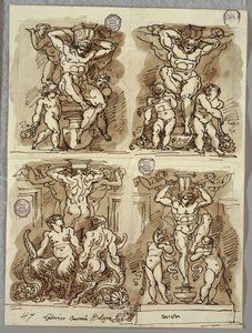 Cztery Herms, Studia po Carracci autorstwa Felice Giani
