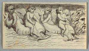 Fryz z delfinami i Putto autorstwa Felice Giani