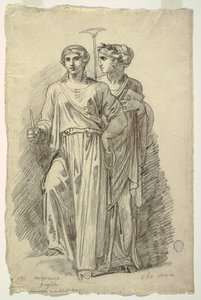 Melpomena, muza tragedii i Clio, muza historii