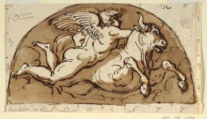 Tarus, Luneta na Suficie, Sala Ośmiokątna, Palazzo Milzetti, Faenza autorstwa Felice Giani