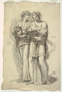 Thalia, muza komedii i Kaliopy, muza poezji epickiej autorstwa Felice Giani