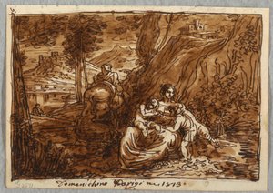 Ucieczka do Egiptu po Domenichino autorstwa Felice Giani