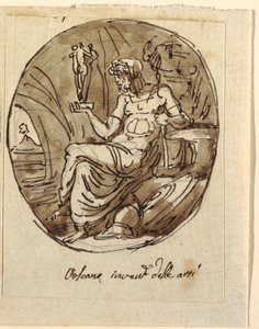 Vulcan, Projekt dla Sklepionego Sufitu, Sala dei Legislatori, Palazzo Conti-Sinibaldi, Faenza autorstwa Felice Giani