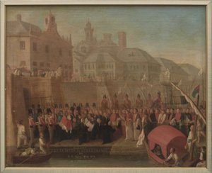 Genua. Wizyta papieża Piusa VII w Wolnym Porcie w dniu 5 maja 1815 r.
