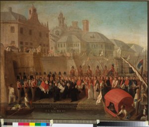 Wizyta w wolnym porcie w Genui przez H.S. Papież Pius VII, c.1818 (olej na płótnie)