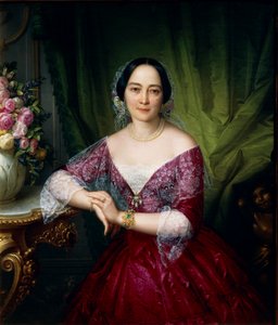 Portret Anne Opulich – Felice Schiavoni, olej na płótnie autorstwa Felice Schiavoni