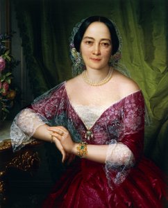 Portret Anne Opulich – Felice Schiavoni, olej na płótnie autorstwa Felice Schiavoni