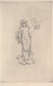 Taniec Folie (akwaforta) autorstwa Félicien Rops