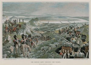 Armia francuska przekracza Niemen autorstwa Felicien baron de Myrbach Rheinfeld