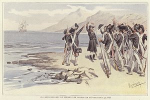 Żołnierze odnawiający przysięgę umierania Republikanów autorstwa Felicien baron de Myrbach Rheinfeld