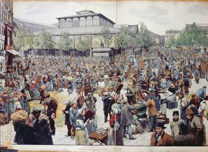 Rynek w Les Halles, 1888