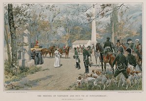 Spotkanie Napoleona i Piusa VII w Fontainebleau autorstwa Felicien baron de Myrbach Rheinfeld