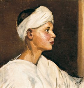 Głowa młodego wrzosowiska (olej na płótnie, 1. poł. XX w.)