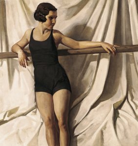 Jovem banhista (óleo sobre tela) polimento