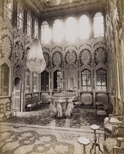 Wnętrze domu w Damaszku autorstwa Félix Bonfils