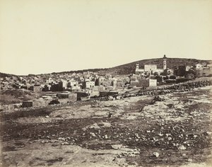 Panoramiczny widok na Hebron autorstwa Félix Bonfils
