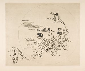 Ozdoba na talerz: Staw, 1870. autorstwa Felix Bracquemond