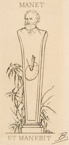Ekslibris Maneta, 1875. autorstwa Felix Bracquemond