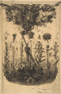 Frontyspis do Kwiatów zła, 1857. autorstwa Felix Bracquemond