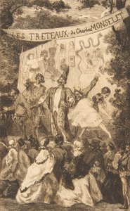 Frontyspis dla Les Treteaux de Monselet, 1859. autorstwa Felix Bracquemond