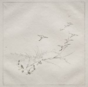 Serwis paryski (usługa Haviland): W słońcu (nr 9) autorstwa Felix Bracquemond