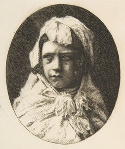 Portret Henri Houssaye, jako dziecko, 1855-60. autorstwa Felix Bracquemond