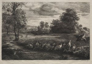 Wezwanie do porządku, 1859. autorstwa Felix Bracquemond