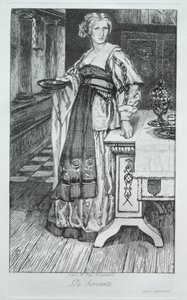 Służąca, wg H. Leys autorstwa Felix Bracquemond