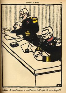 Trybunał wojskowy ogłasza wyrok śmierci, z "Crimes and Punishments", specjalne wydanie "L