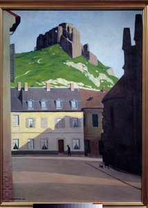 Zamek Gaillard w Les Andelys. Obraz Felixa Vallottona (1865 - 1925) autorstwa Felix Edouard Vallotton