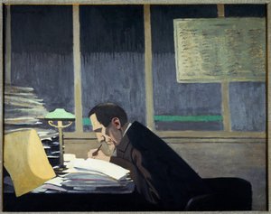 Felix Feneon w Revue Blanche (olej na pokładzie) autorstwa Felix Edouard Vallotton