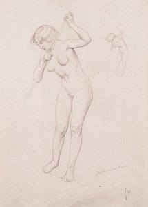 Studium postaci do „Zabicia Orfeusza” autorstwa Felix Edouard Vallotton