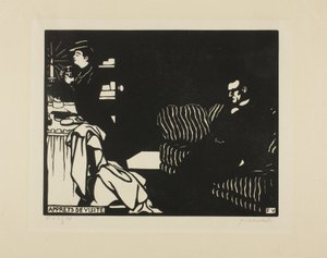 Przygotowania do wizyty, płyta ósma z Intimacy, 1898 autorstwa Felix Edouard Vallotton