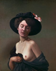 Dama w czarnym kapeluszu, 1908 autorstwa Felix Edouard Vallotton