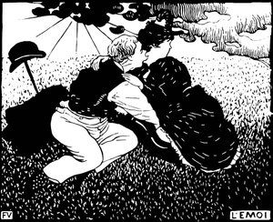 Jaźń. Drzeworyt autorstwa Felixa Edouarda Vallottona (1865-1925) autorstwa Felix Edouard Vallotton