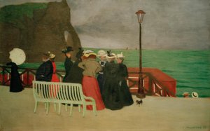Tablice w Etretat autorstwa Felix Edouard Vallotton