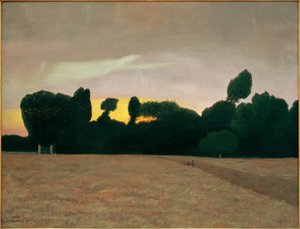 Krajobraz Normandii, zachodzące słońce autorstwa Felix Edouard Vallotton