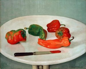 czerwone papryki autorstwa Felix Edouard Vallotton