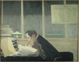 Portret Felixa Feneona (1861-1944), krytyka sztuki, dziennikarza i dyrektora magazynu w La revue blanche”” Obraz Felixa Vallottona (1865-1925) (ec.suiss) autorstwa Felix Edouard Vallotton