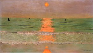 Zachód słońca, 1913 autorstwa Felix Edouard Vallotton