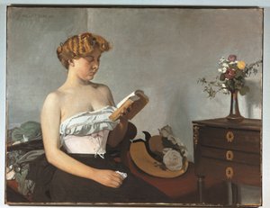 Szwajcaria, Berno, Femme Lisant (Kobieta czytająca) autorstwa Felix Edouard Vallotton