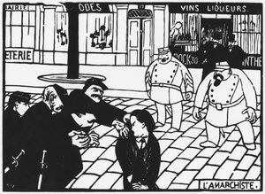 Anarchista, 1892 autorstwa Felix Edouard Vallotton