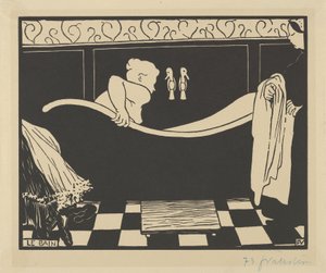 Łaźnia (Le Bain), 1894 (drzeworyt na kremowym papierze) autorstwa Felix Edouard Vallotton